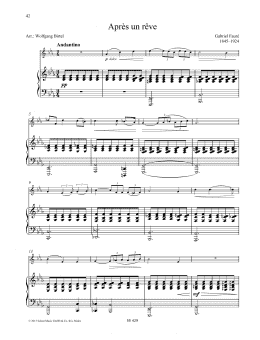 page one of Après un rêve (Woodwind Solo)