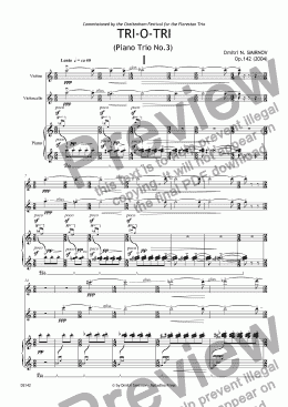 page one of TRI-O-TRI (Piano Trio no3) op142/1 (mov. I)