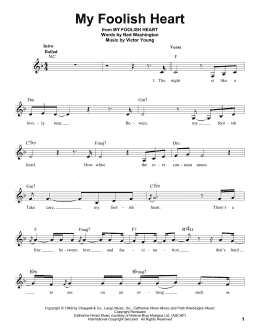 page one of My Foolish Heart (Pro Vocal)