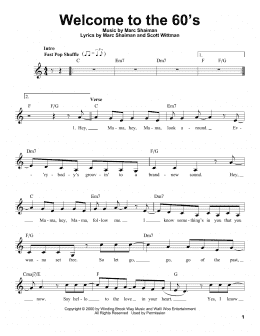 page one of Welcome To The 60's (Pro Vocal)