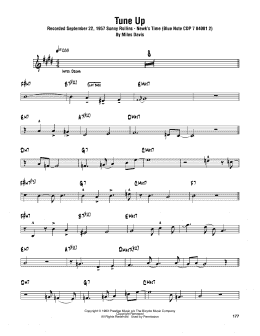 page one of Tune Up (Tenor Sax Transcription)