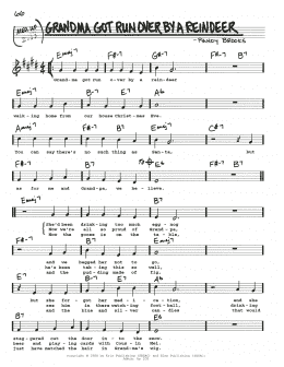 page one of Grandma Got Run Over By A Reindeer (Real Book – Melody, Lyrics & Chords)