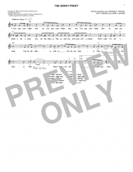 page one of The Hokey Pokey (Lead Sheet / Fake Book)