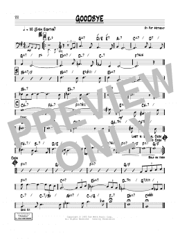 page one of Goodbye (Real Book – Melody & Chords)