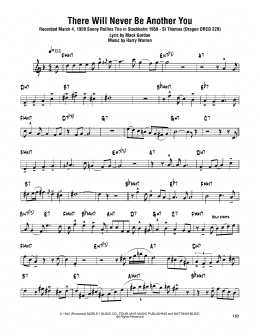 page one of There Will Never Be Another You (Tenor Sax Transcription)