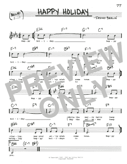 page one of Happy Holiday (Real Book – Melody, Lyrics & Chords)