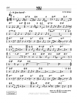 page one of You (Real Book – Melody & Chords)