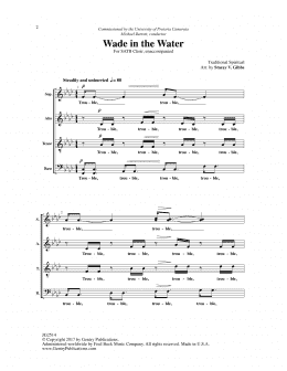 page one of Wade in the Water (SATB Choir)