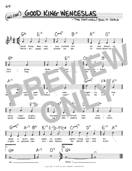 page one of Good King Wenceslas (Real Book – Melody, Lyrics & Chords)