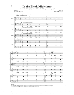 page one of In the Bleak Midwinter (SATB Choir)