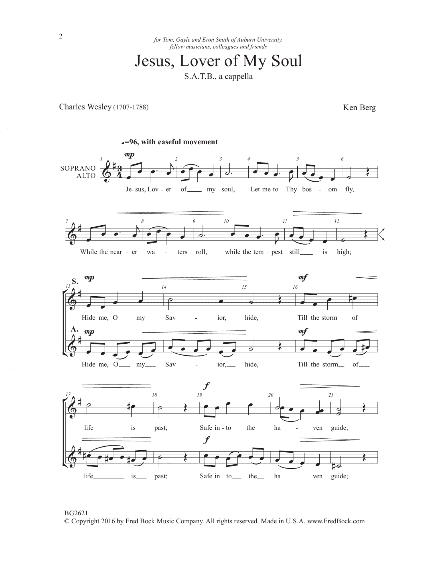 Jesus, Lover of My Soul (SATB Choir) - Print Sheet Music Now