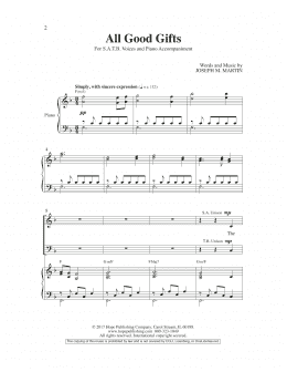 page one of All Good Gifts (SATB Choir)