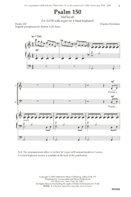 page one of Psalm 150 (SATB Choir)