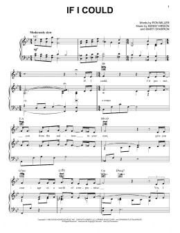 page one of If I Could (Piano, Vocal & Guitar Chords (Right-Hand Melody))