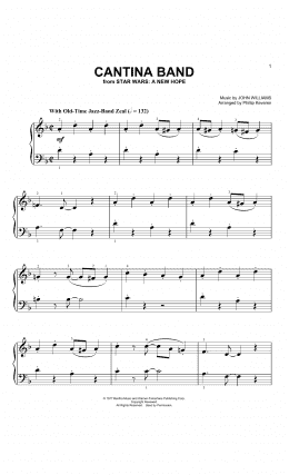 page one of Cantina Band (from Star Wars: A New Hope) (arr. Phillip Keveren) (Big Note Piano)