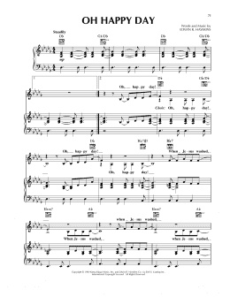 page one of Oh Happy Day (Piano, Vocal & Guitar Chords (Right-Hand Melody))