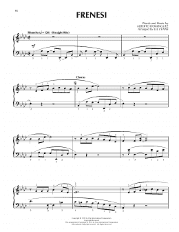 page one of Frenesí (Piano Solo)