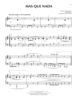 page one of Mas Que Nada (Piano Solo)