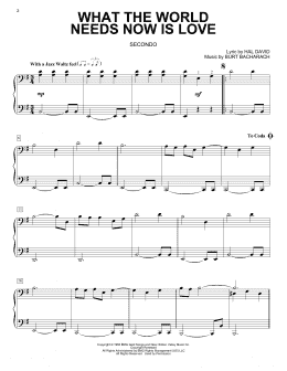 page one of What The World Needs Now Is Love (Piano Duet)