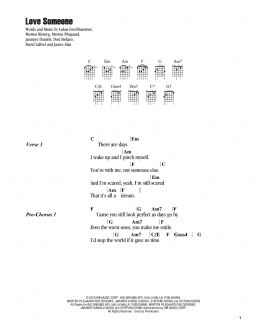 page one of Love Someone (Guitar Chords/Lyrics)