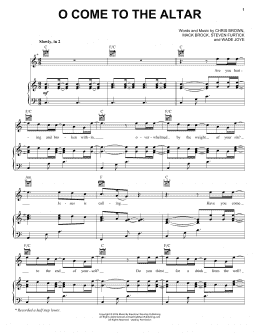 page one of O Come To The Altar (Piano, Vocal & Guitar Chords (Right-Hand Melody))