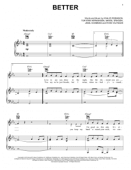 page one of Better (Piano, Vocal & Guitar Chords (Right-Hand Melody))