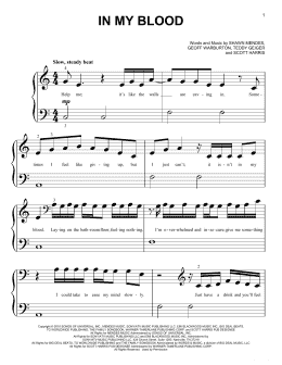 page one of In My Blood (Big Note Piano)