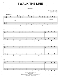 page one of I Walk The Line (Piano Duet)