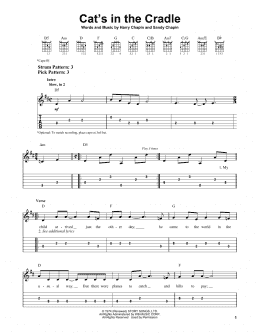 page one of Cat's In The Cradle (Easy Guitar Tab)