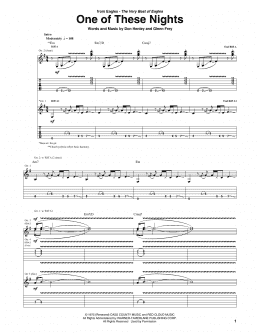 page one of One Of These Nights (Guitar Tab)