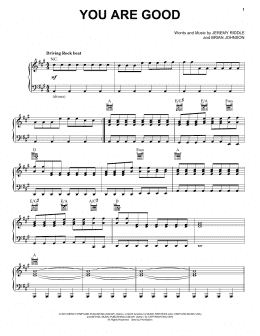 page one of You Are Good (Piano, Vocal & Guitar Chords (Right-Hand Melody))