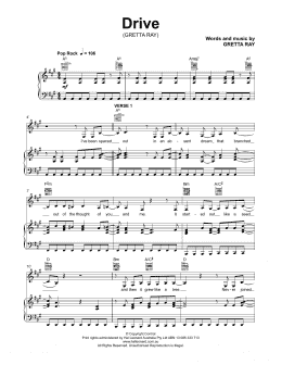 Drive (Piano, Vocal & Guitar Chords (Right-Hand Melody)) - Sheet Music