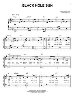 page one of Black Hole Sun (Easy Piano)