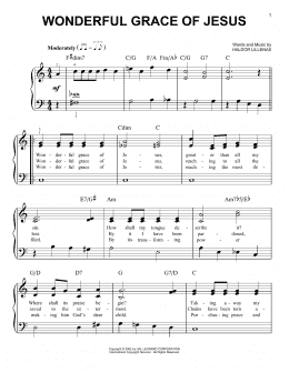 page one of Wonderful Grace Of Jesus (Easy Piano)