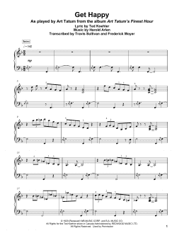 page one of Get Happy (Piano Transcription)