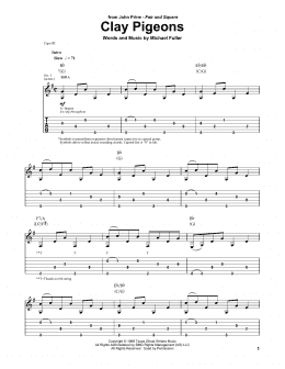 page one of Clay Pigeons (Guitar Tab)