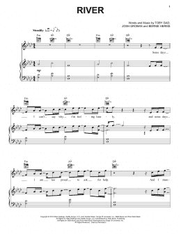 page one of River (Piano, Vocal & Guitar Chords (Right-Hand Melody))