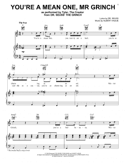 page one of You're A Mean One, Mr. Grinch (from The Grinch) (Piano, Vocal & Guitar Chords (Right-Hand Melody))