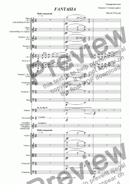 page one of 1st movement (Concerto for Orchestra). Reduced scoring.