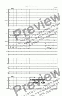 page one of Symphony #1 in D 1st Movement