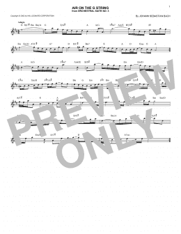 page one of Air (Air On The G String) (Lead Sheet / Fake Book)