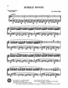 page one of Bumble Boogie (Piano Solo)