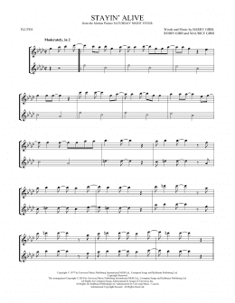 page one of Stayin' Alive (Flute Duet)