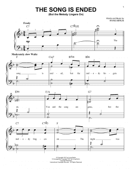 page one of The Song Is Ended (But The Melody Lingers On) (Easy Piano)