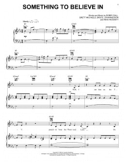 page one of Something To Believe In (Piano, Vocal & Guitar Chords (Right-Hand Melody))