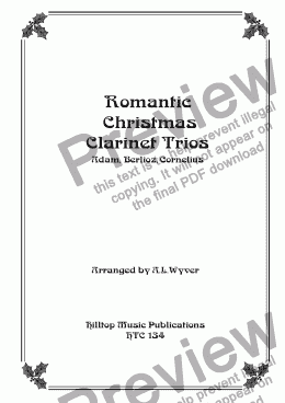 page one of Three Romantic Christmas Trios arr. clarinets