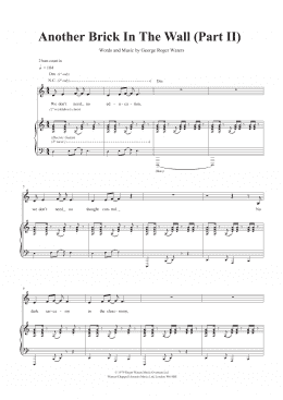 page one of Another Brick In The Wall (Part II) (Piano & Vocal)