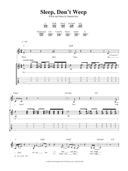 page one of Sleep, Don't Weep (Guitar Tab)