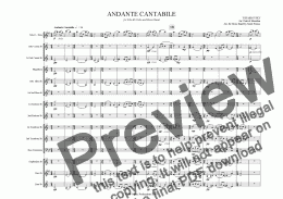 page one of Tchaikovsky - Andante Cantabile for Tuba and Brass Band