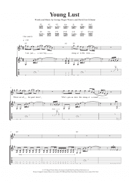 page one of Young Lust (Guitar Tab)